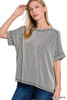 Ribbed Knit Top *Black/White*