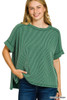Ribbed Knit Top *Hunter Green*