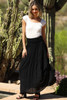 Tiered Boho Maxi Skirt *Black*