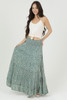 Tiered Boho Maxi Skirt *Cactus Print*