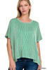Ribbed Knit Dolman Top *Kelly Green*