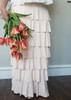 7 Layer Ruffle Maxi Skirt Blush