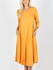 T Shirt Swing Dress Ash Mustard