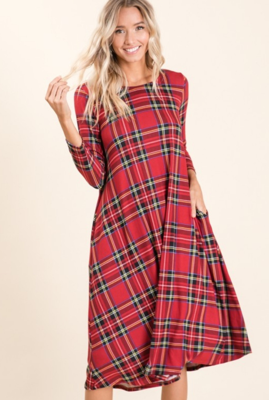 Traditional Christmas Swing Dress Final Sale The Klassy Girl
