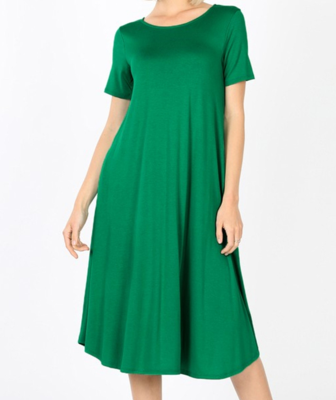 kelly green t shirt dress