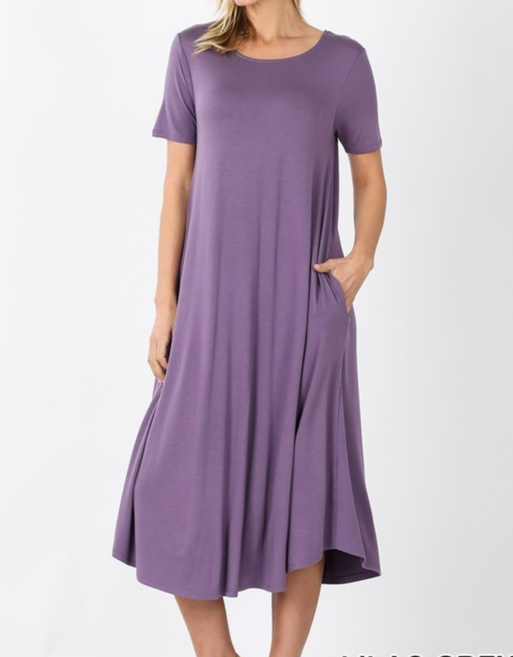 lavender t shirt dress