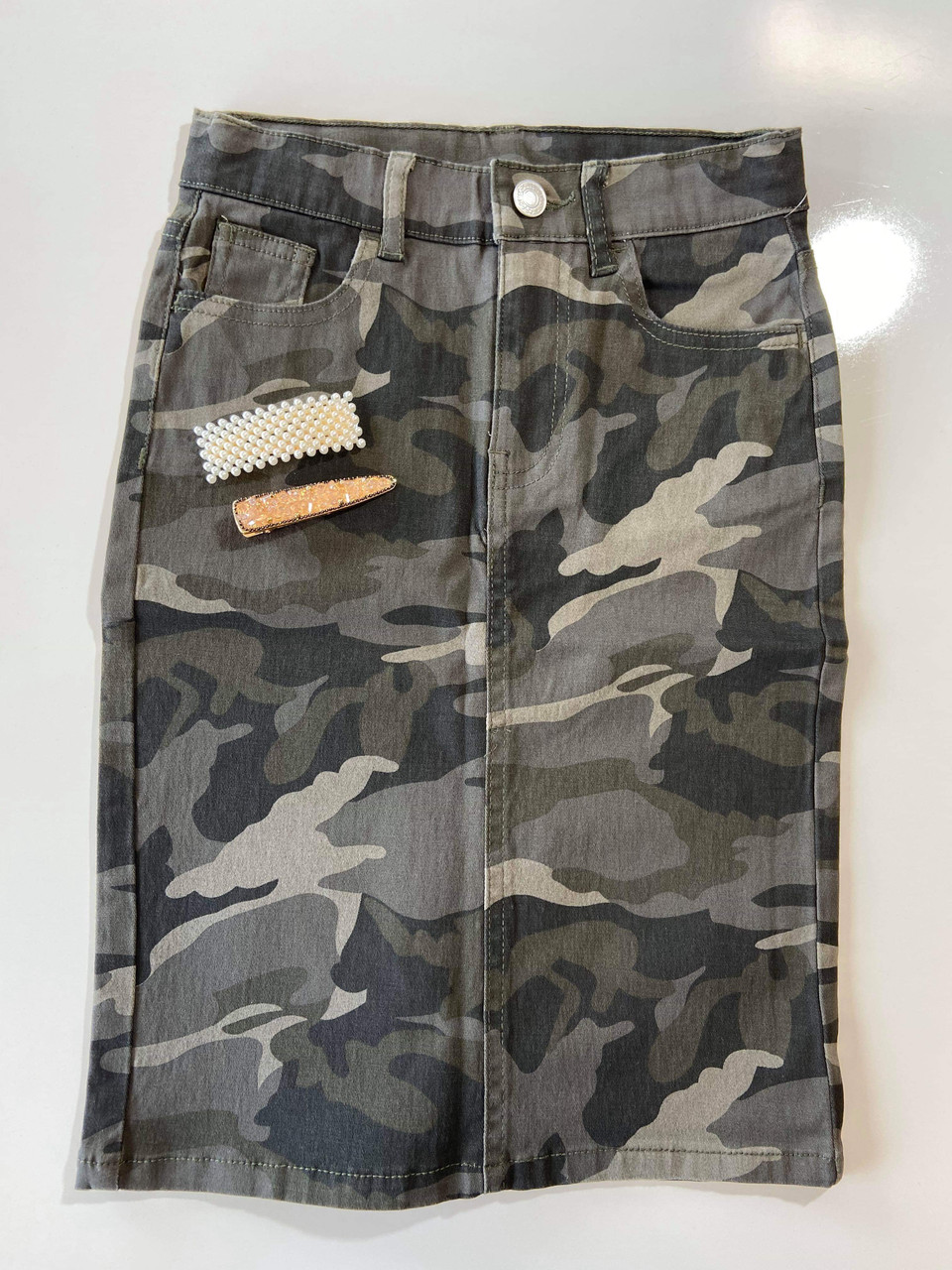 TRIPP NYC - CAMO FRONT TO BACK SPLIT SKIRT