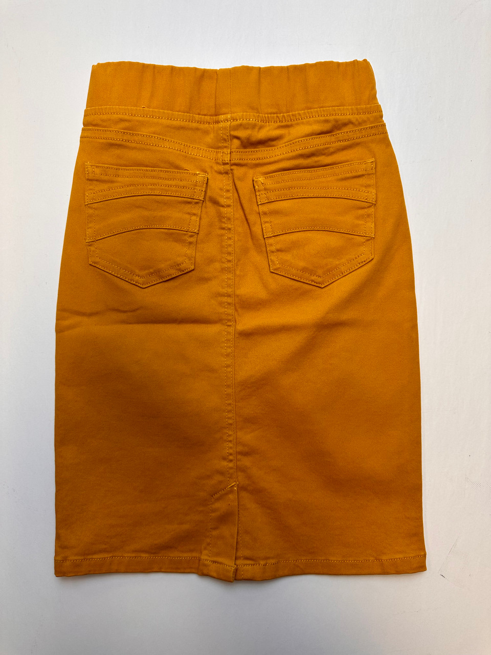 Colored Denim Skirt Mustard *Girls* - The Klassy Girl Boutique