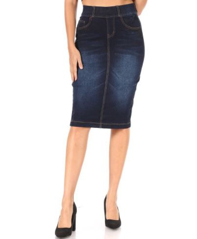 Mia Denim Skirt *Dark Wash* The Klassy Girl Boutique