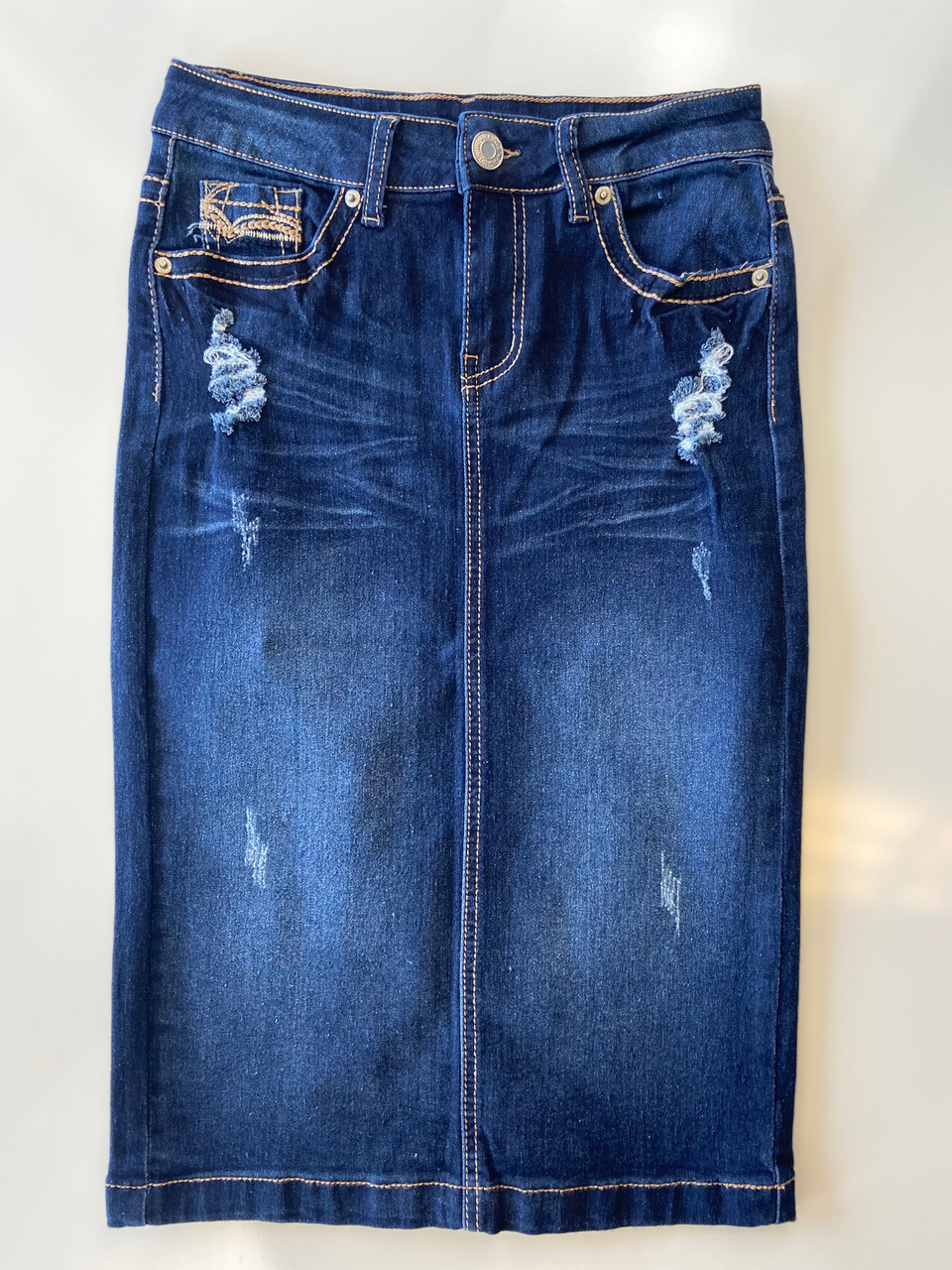 Kaci Denim Skirt *Dark Wash* The Klassy Girl Boutique