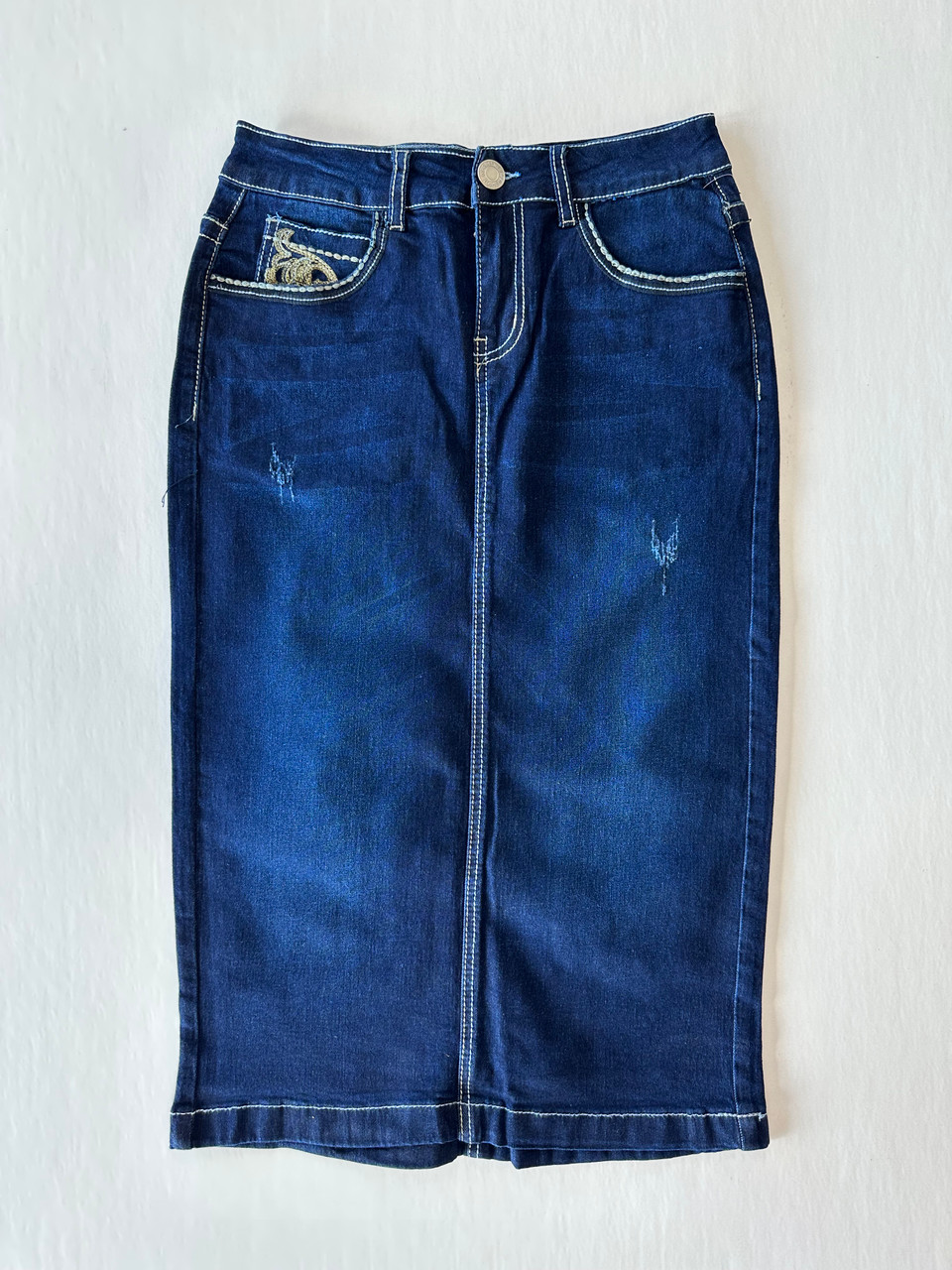 Melinda Denim Skirt *Dark Wash* The Klassy Girl Boutique