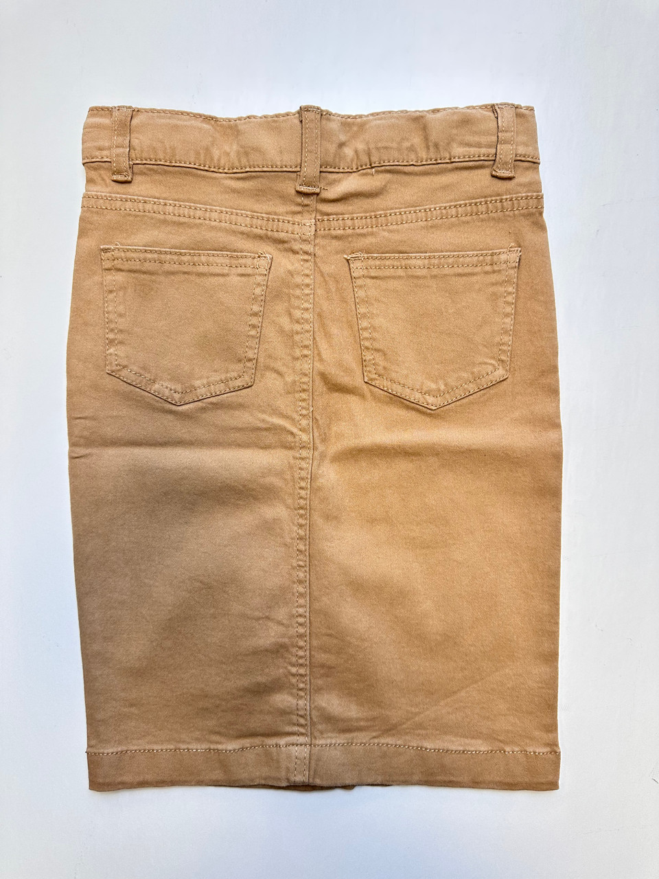 Colored Denim Skirt Khaki*Girls* - The Klassy Girl Boutique