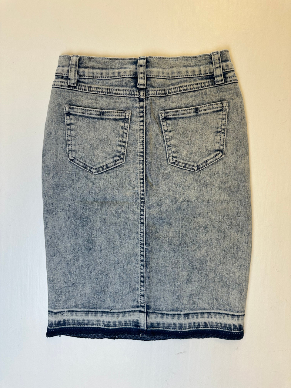 Be-Girl Jeans Acid Wash Denim Skirt Midi Stretch Three Button Waist Women's  3XL | eBay