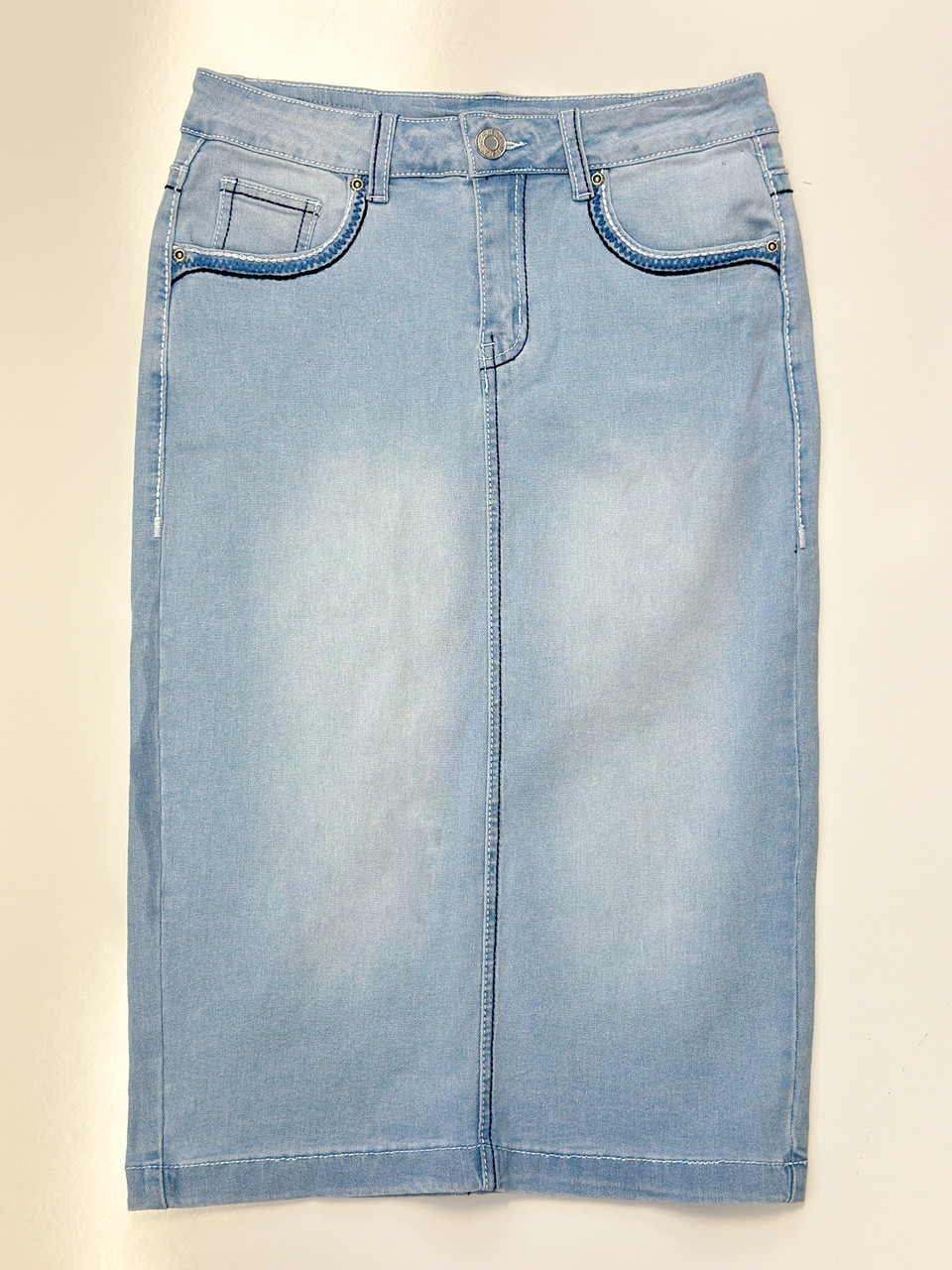 Gatlin Denim Skirt *Light Wash* FINAL SALE The Klassy Girl Boutique