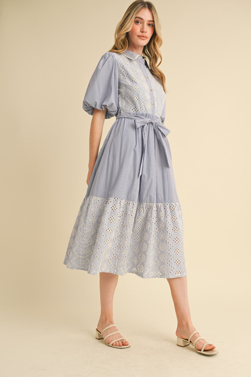 chinese dress ladies Merlette Agustin Eyelet Dress White main image 1