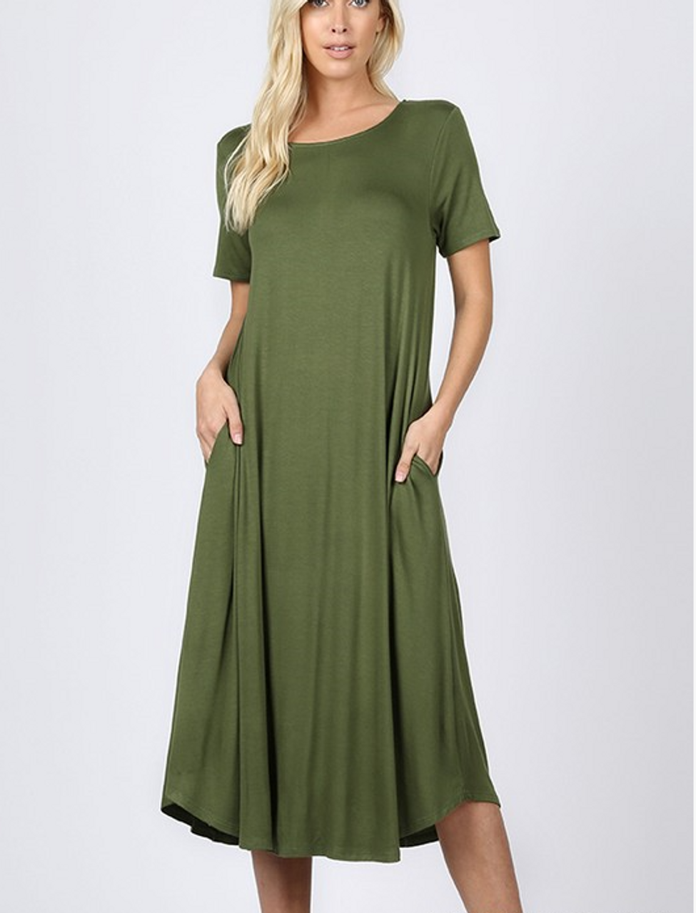 Summer Special T Shirt Dress Olive The Klassy Girl Boutique