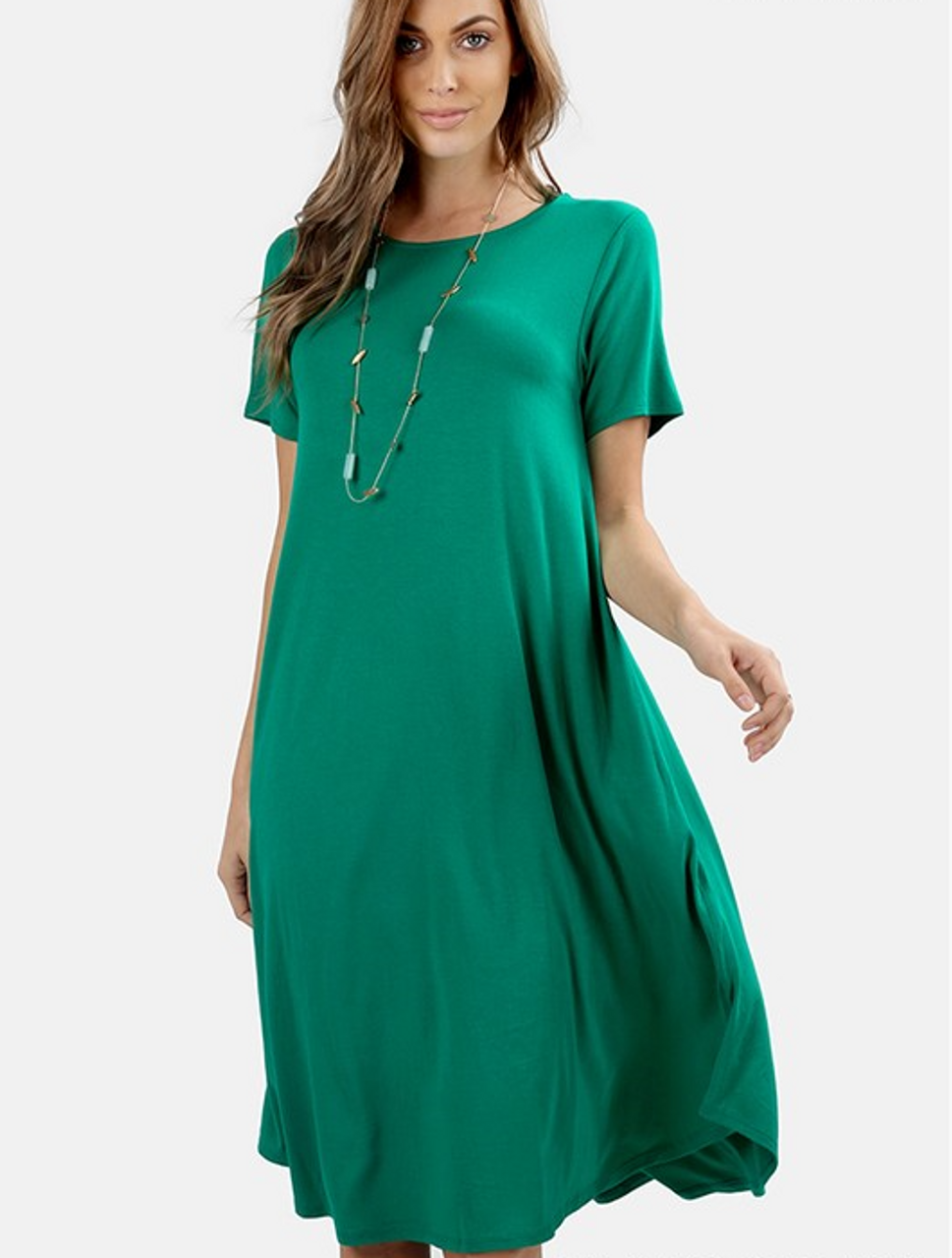 girls green t shirt dress