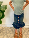 Mia Ruffle Denim Skirt Vintage Wash *Girls*