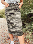 Colored Denim Skirt Camo  *Womens*