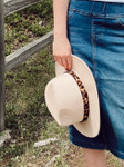 Boutique Felt Hat Leopard/Beige