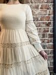 Just the Beginning Lace Smocked Dress *Cream*