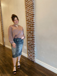 Ashlyn Denim Skirt *Black Acid Wash*