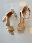 Ariana Patent Leather Nude Heels Shoes