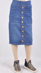 Ella Button Denim Skirt Indigo Wash *Girl’s*