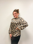 Cleo Satin Leopard Blouse