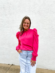 Laura Tie Blouse *Hot Pink*