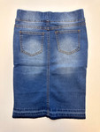 Moto Elastic Waist Denim Skirt  Indigo Wash *Kids*