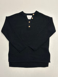 Helena Button Sweater-Black