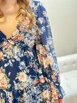 Falling In Love Floral Maxi Dress *Deep Blue*