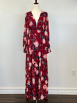 Falling In Love Floral Maxi Dress *Wine*