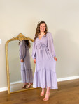 Celeste Drawstring Waist Dress *Lavender* Final Sale