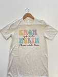 Know Your Worth Tee *Oatmeal Fleck*