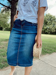 Sidney Decorative Pocket Denim Skirt *Indigo Wash*