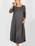 T Shirt Swing Dress Ash Grey