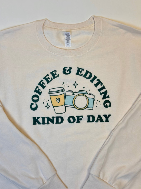 Coffee And Editing Sweatshirt *Cream*