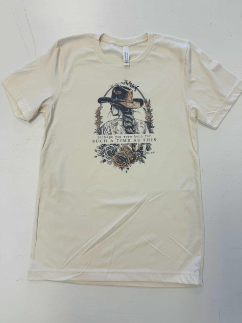 Perhaps You Were Born For Such A Time As This T Shirt *Cream*