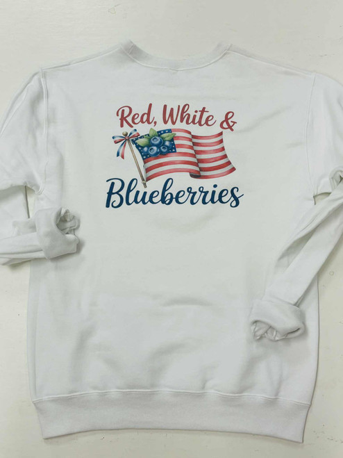 Red White & Blueberries Charlie Kirk Sweatshirt *White*
