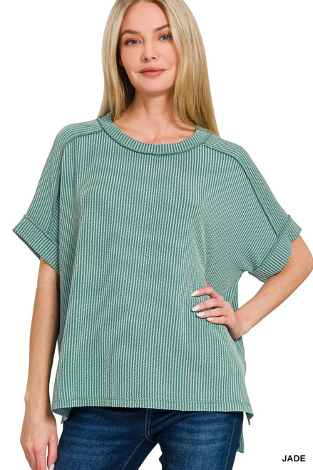 Ribbed Knit Top *Jade*
