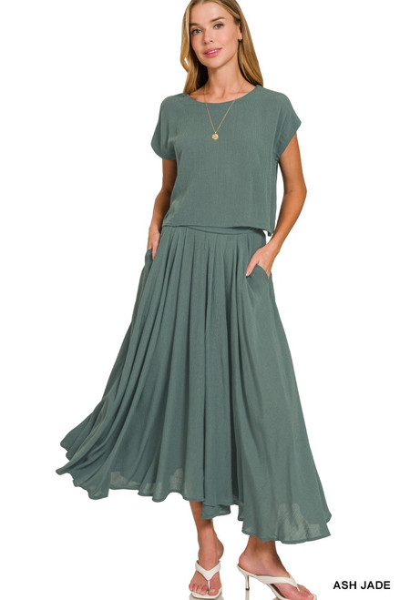 Tasha Two Peice Skirt Set *Jade*