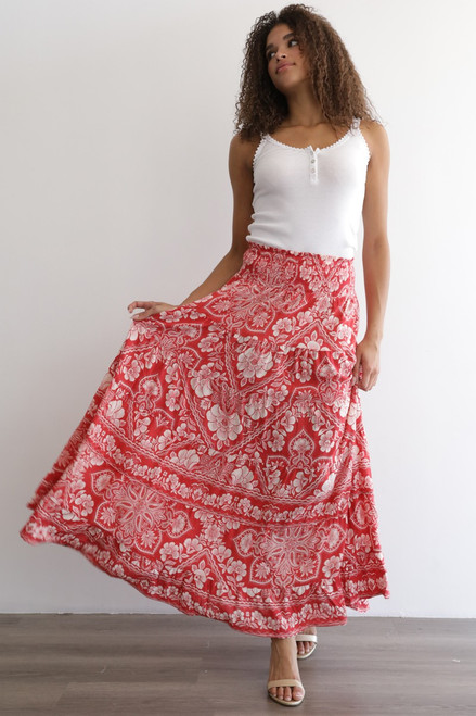 Tiered Boho Maxi Skirt *Americano*