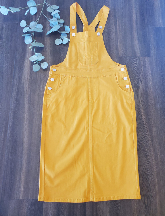 colored overall dress