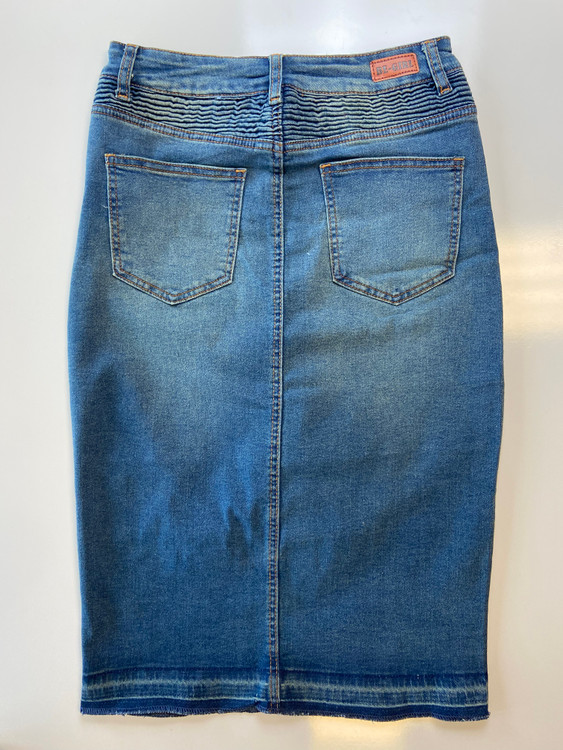 The Moto Denim Skirt *Vintage Wash*