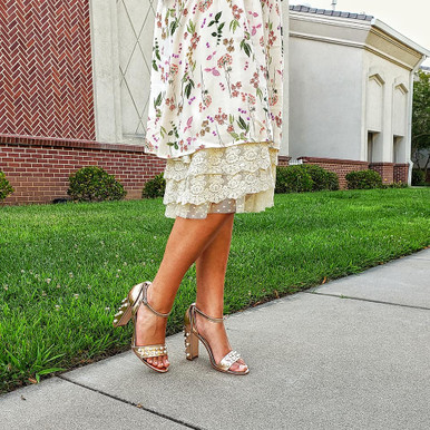 knee length dresses for ladies Lace Slip Dress Extender – Desert Mariposa Boutique main image 0