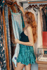 MAALAYI Flirty Chignon Silk Multi Layer Tiered Skirt one size in Azul