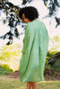 DAYA Loose Drape Bohemian Chignon Silk Robe in Taj Turquoise One Size