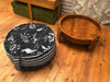 Phat CHOKI Round Wooden Side Table and Convertible OTTOMAN Stool Cushion not Included 8 High